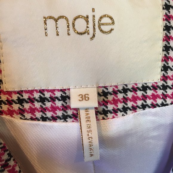 maje vic houndstooth blazer